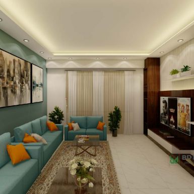 modern living room interior design in Bangladesh