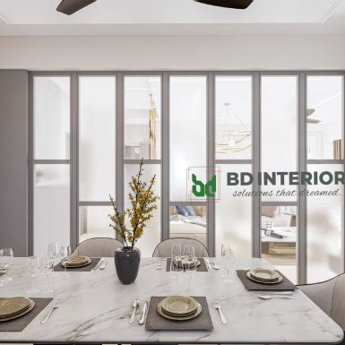Elegant dining space interior design ideas