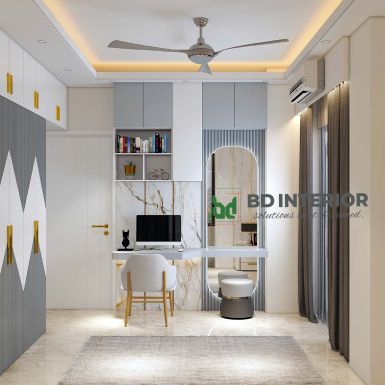 dressing cum study unit design ideas