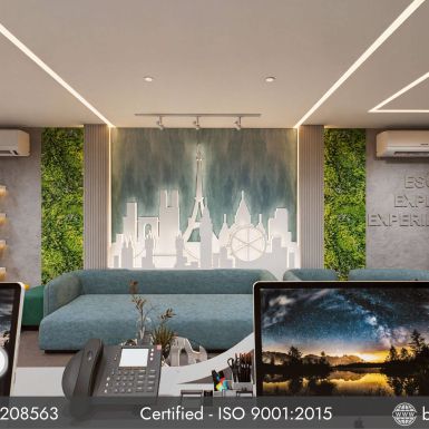 elegant office interior design in dhaka