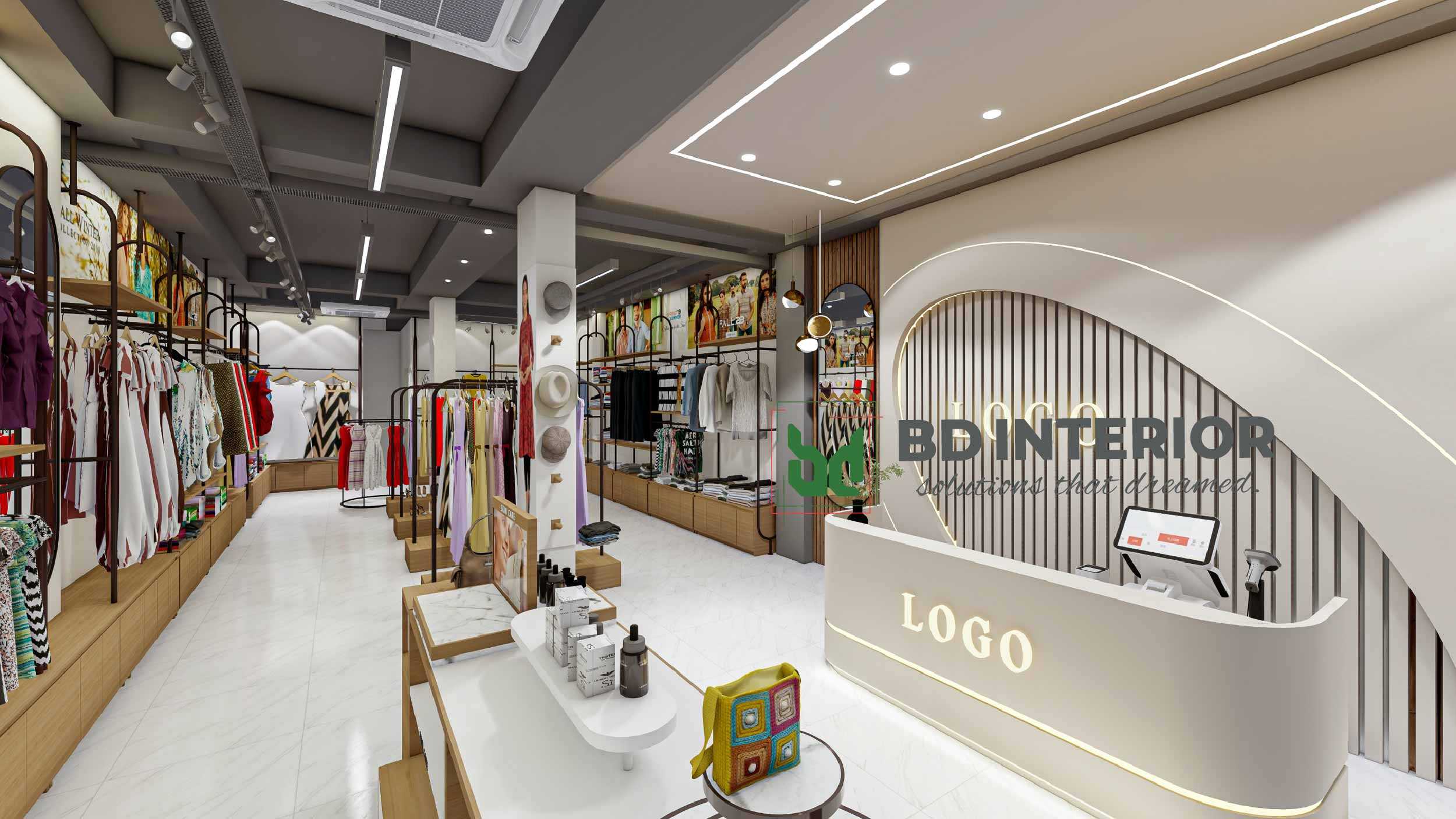 elegant showroom interior design