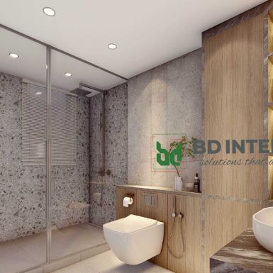 elegant washsroom design for master bedroom
