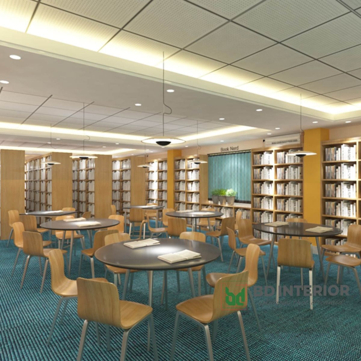 library interior design in bangladesh