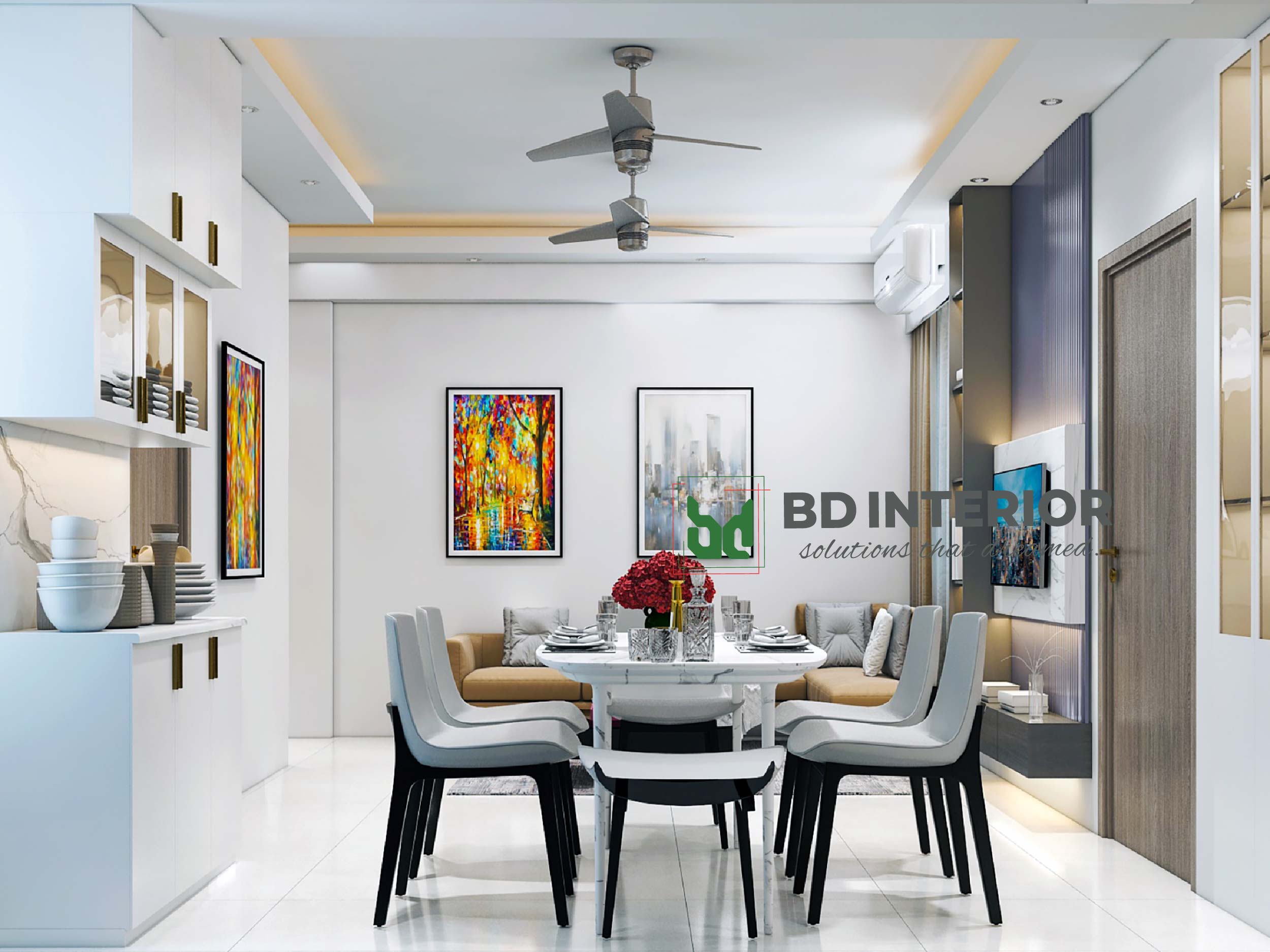 modern dining space interior design