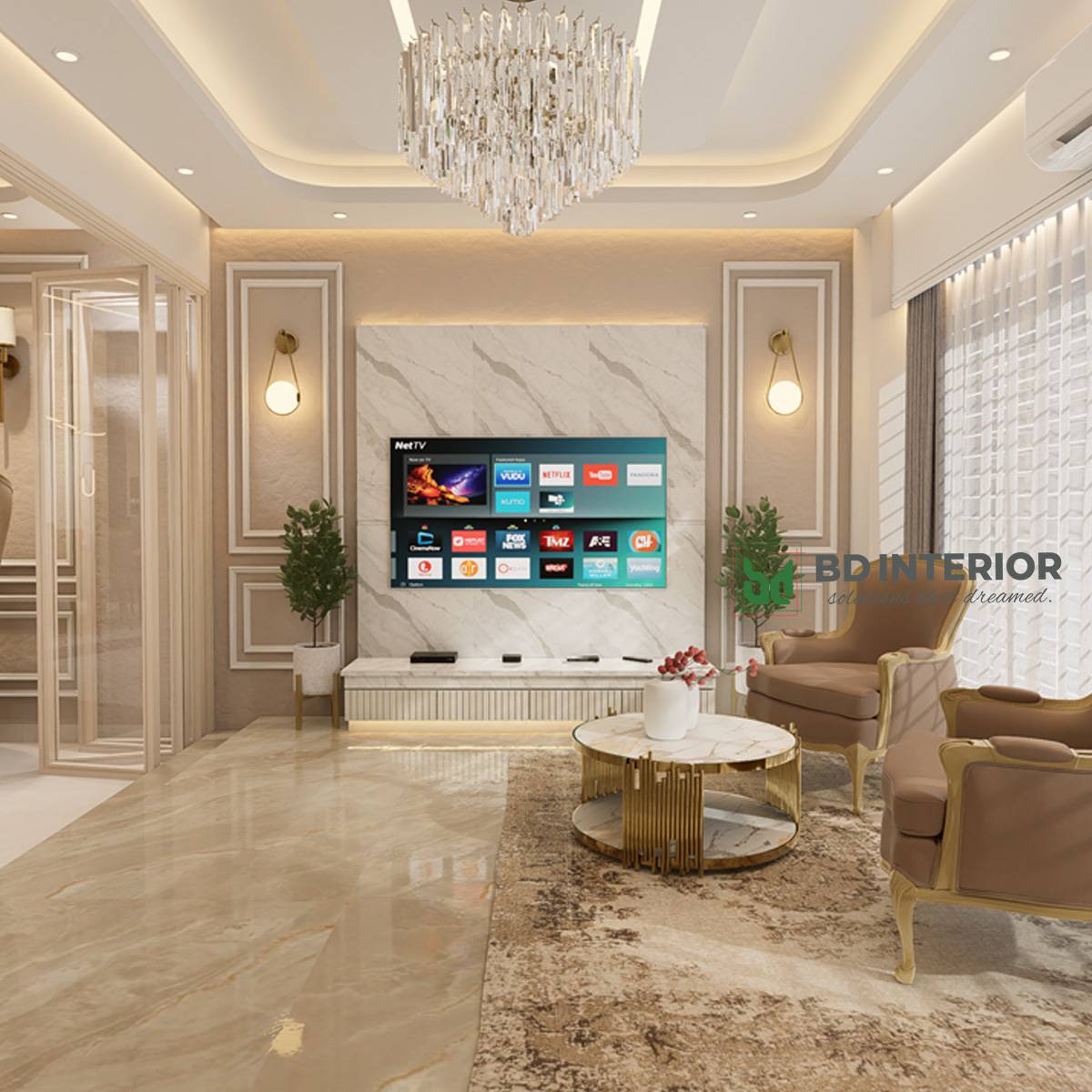 modern home interior design in bd