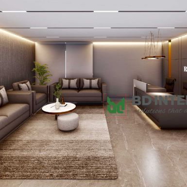 modern reception interior design for office decoration