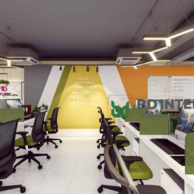 modern workstation design for office interior