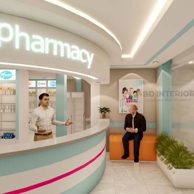 pharmacy interior design in dhaka