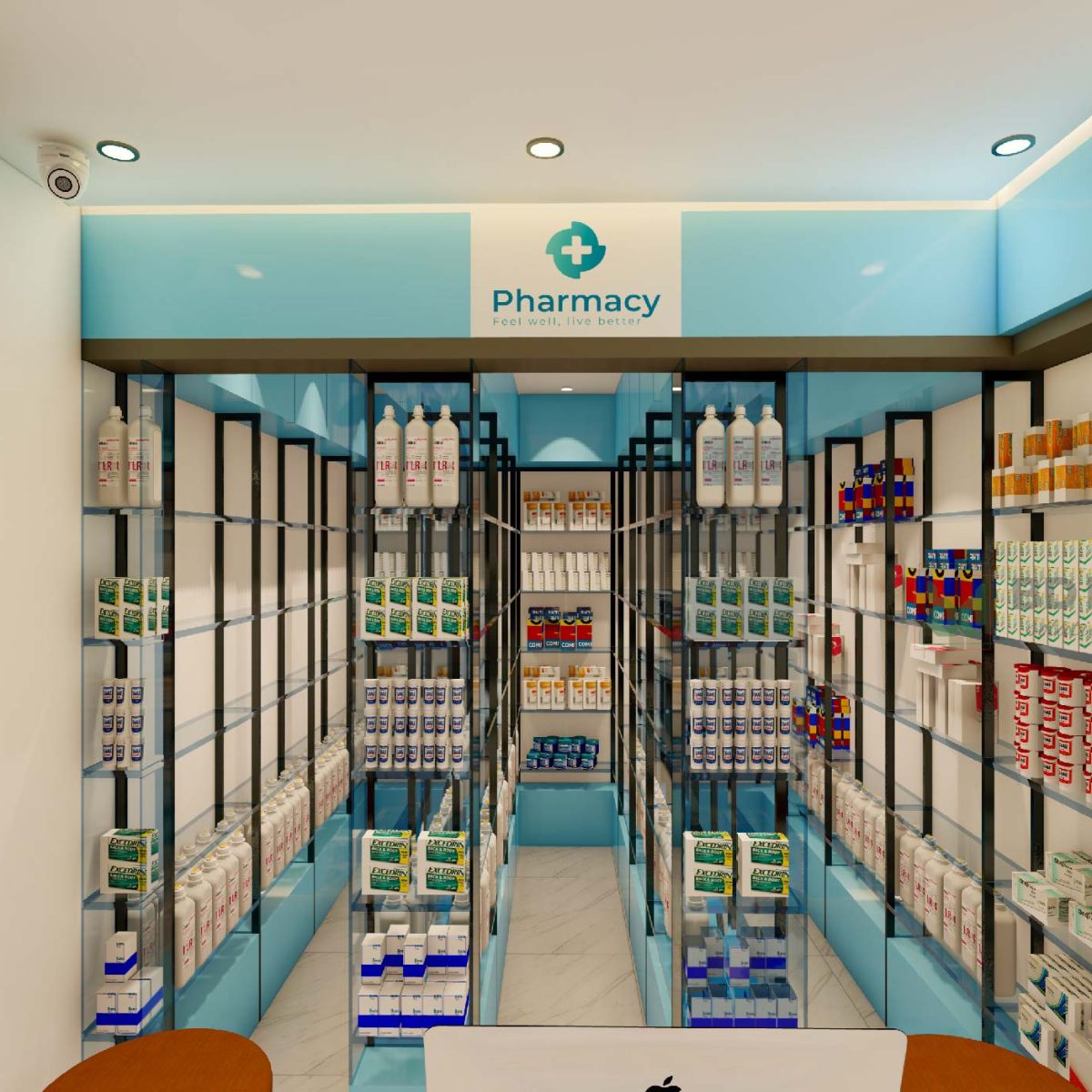 pharmacy shop interior design at low cost
