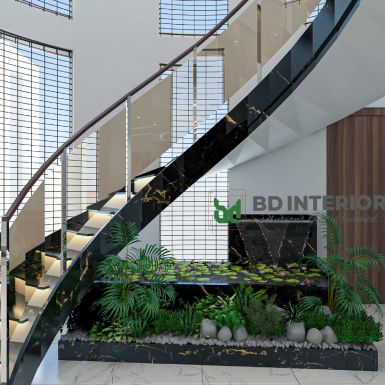 stair space design for duplex house