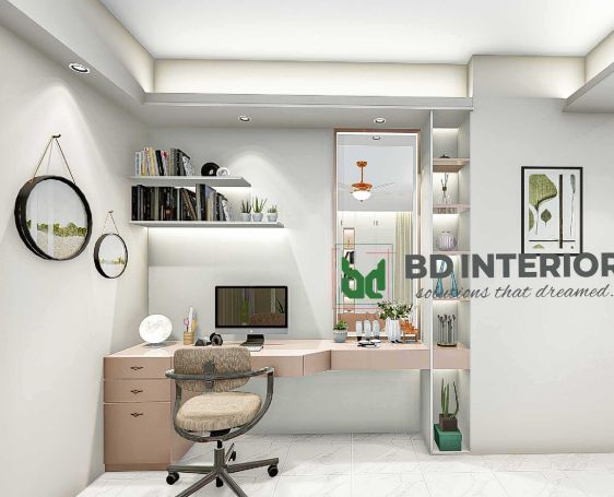 study unit design for bedroom interior