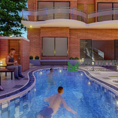 swimming pool exterior design for residence