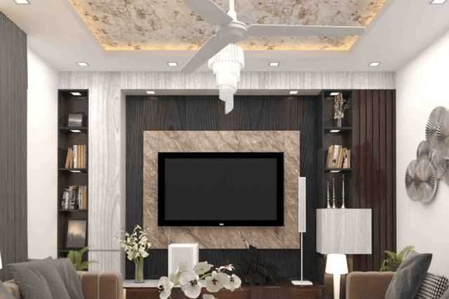 tv unit false ceiling inteiror design
