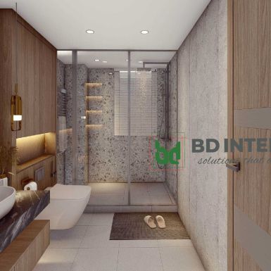 washroom interior design for master bed