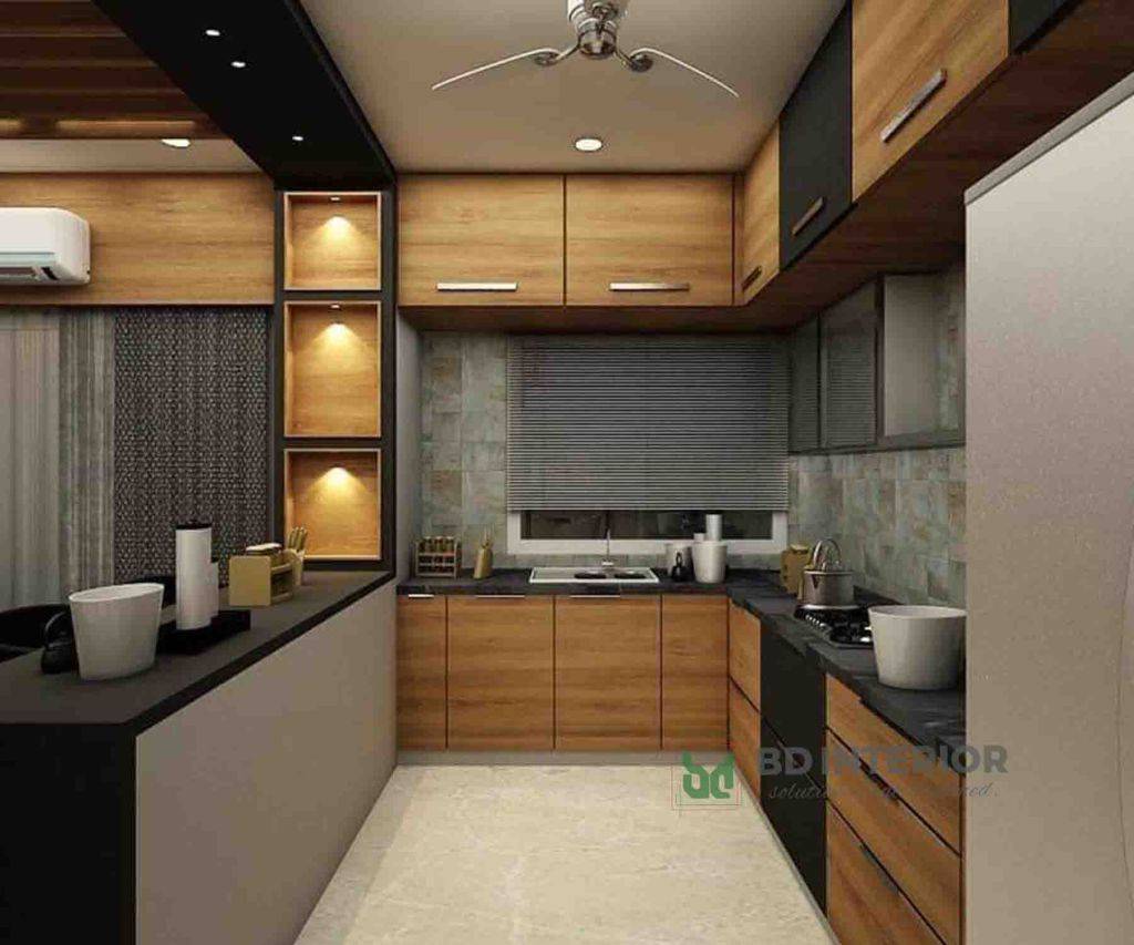 U-shape modular kitchen design