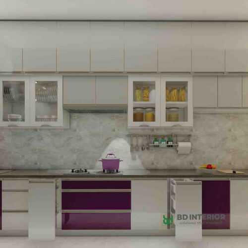 Straight modular kitchen