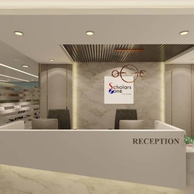 Elegant reception interior design for office decoration